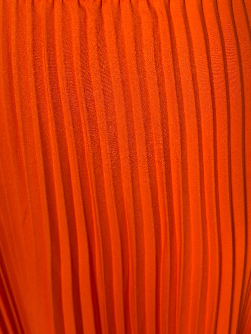 NWOT French Connection Pleated Pull-on Colorblock Orange Peach Midi Skirt Medium - Picture 5 of 6